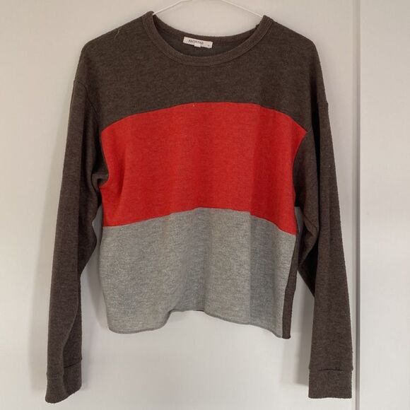 Colourblock fuzzy long sleeve - Picture 1 of 2